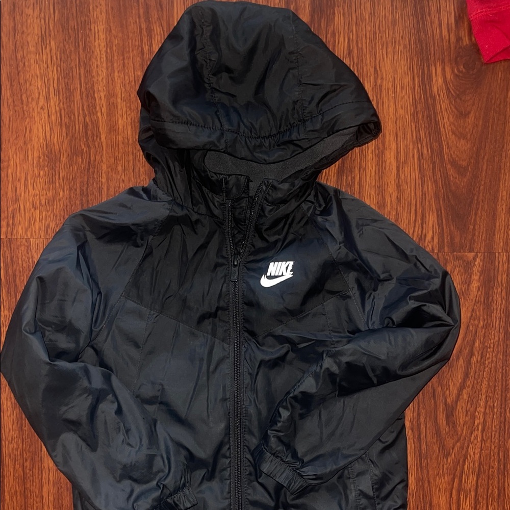 Nike Black Fleece-Lined Hooded Jacket
